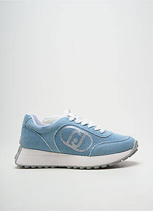 Baskets tissage satiné talon de 4 à 6cm bleu LIU JO femme