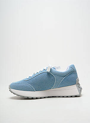 Baskets tissage satiné talon de 4 à 6cm bleu LIU JO femme