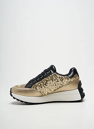 Baskets tissage satiné talon de 4 à 6cm or LIU JO femme