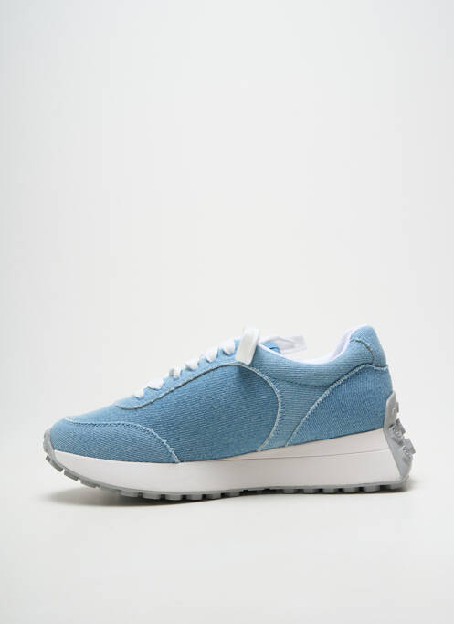 Baskets tissage satiné talon de 4 à 6cm bleu LIU JO femme