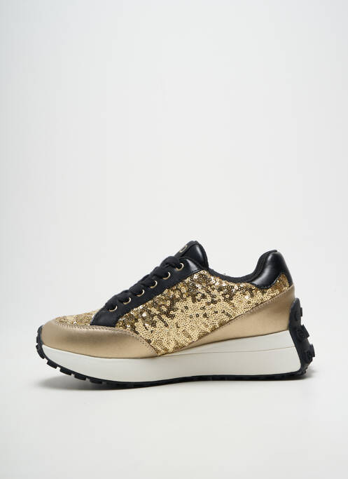 Baskets tissage satiné talon de 4 à 6cm or LIU JO femme
