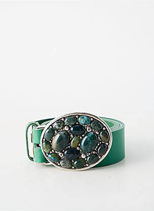 Ceinture fermeture pointe poinçonnée vert BLOW femme
