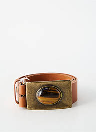 Ceinture fermeture pointe poinçonnée marron BLOW femme