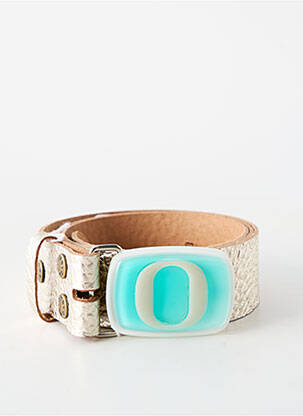 Ceinture fermeture pointe poinçonnée beige BLOW femme