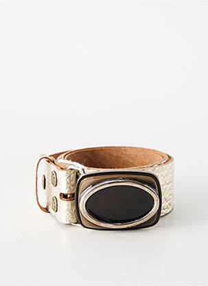 Ceinture fermeture pointe poinçonnée beige BLOW femme