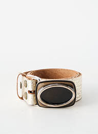 Ceinture fermeture pointe poinçonnée beige BLOW femme