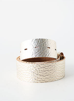 Ceinture fermeture pointe poinçonnée beige BLOW femme
