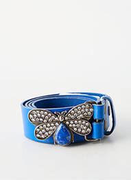 Ceinture fermeture pointe poinçonnée bleu BLOW femme
