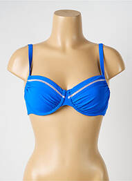 Haut de maillot de bain stretch haut soutien-gorge balconnet bleu SUNFLAIR femme