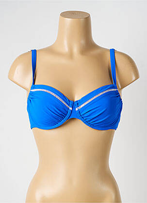 Haut de maillot de bain stretch haut soutien-gorge balconnet bleu SUNFLAIR femme