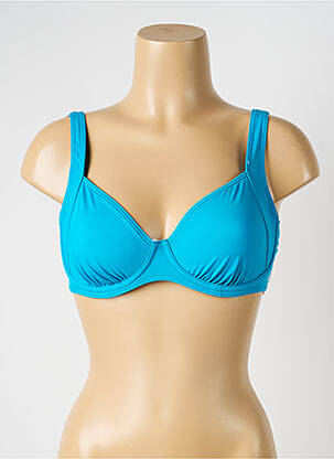 Haut de maillot de bain stretch haut soutien-gorge balconnet bleu OLYMPIA femme