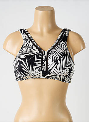Haut de maillot de bain stretch haut soutien-gorge avec mousse de rembourrage amovible noir ADMAS femme