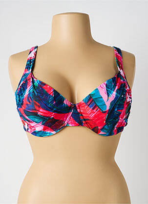 Haut de maillot de bain stretch haut soutien-gorge balconnet rouge YSABEL MORA femme