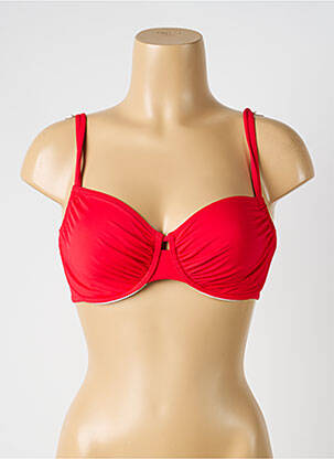 Soutien-gorge effet matière satinée haut soutien-gorge emboitant rouge SUNFLAIR femme