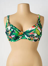 Haut de maillot de bain stretch haut soutien-gorge balconnet vert YSABEL MORA femme