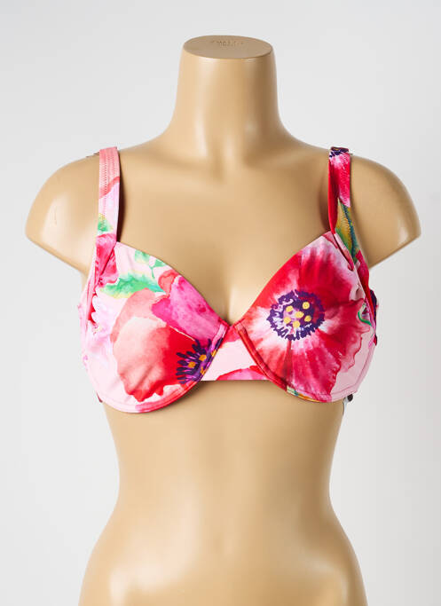 Haut de maillot de bain stretch haut soutien-gorge balconnet rose YSABEL MORA femme