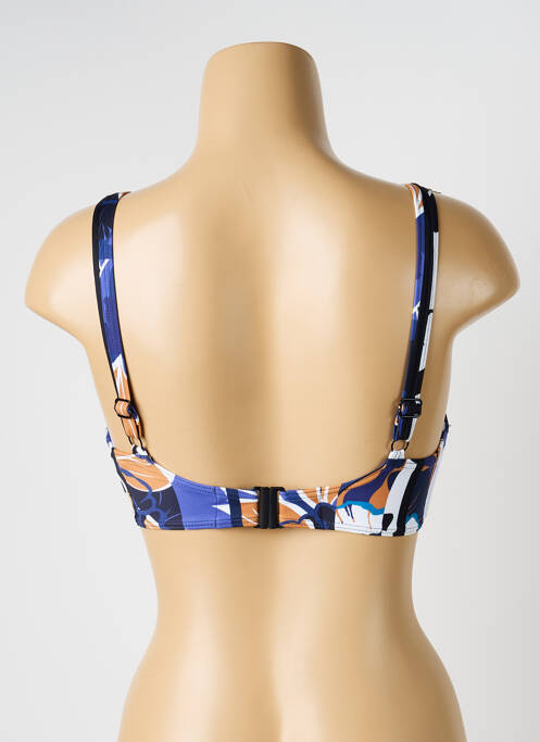 Haut de maillot de bain stretch haut soutien-gorge balconnet bleu OLYMPIA femme