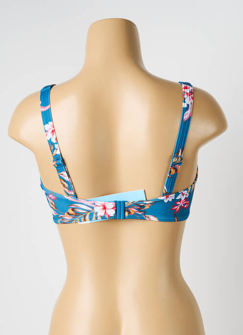 Haut de maillot de bain stretch haut soutien-gorge balconnet bleu OLYMPIA femme