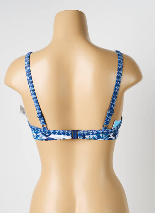 Haut de maillot de bain stretch haut soutien-gorge balconnet bleu OLYMPIA femme