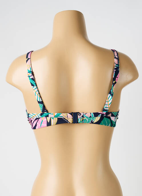 Haut de maillot de bain stretch haut soutien-gorge avec mousse de rembourrage amovible bleu SUNMARIN femme