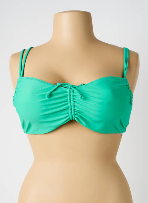 Haut de maillot de bain stretch haut soutien-gorge balconnet vert YSABEL MORA femme