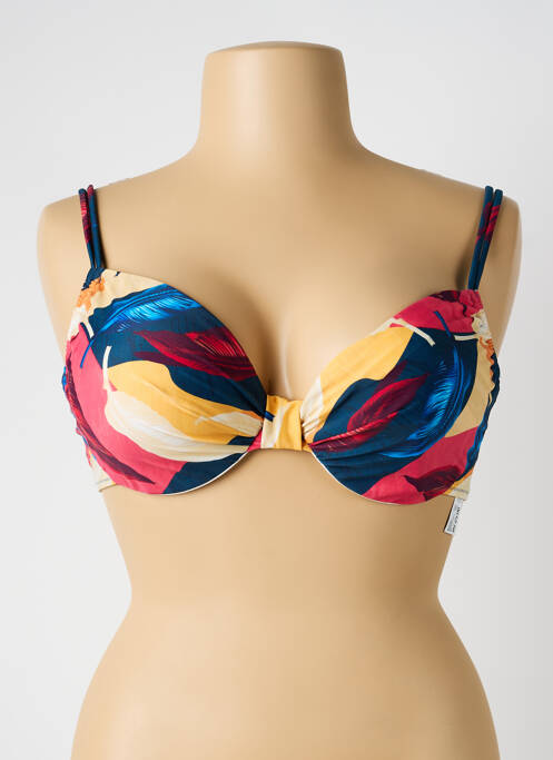 Haut de maillot de bain stretch haut soutien-gorge balconnet rouge YSABEL MORA femme