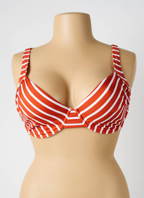 Haut de maillot de bain stretch haut soutien-gorge balconnet orange YSABEL MORA femme