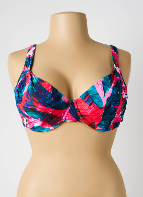 Haut de maillot de bain stretch haut soutien-gorge balconnet rouge YSABEL MORA femme
