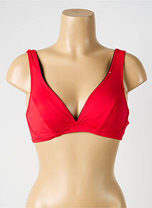Haut de maillot de bain stretch haut soutien-gorge balconnet rouge SUNFLAIR femme