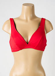 Haut de maillot de bain stretch haut soutien-gorge balconnet rouge SUNFLAIR femme