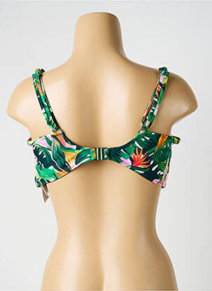 Haut de maillot de bain bretelles élastiquées ajustables haut soutien-gorge balconnet vert YSABEL MORA femme