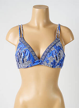 Haut de maillot de bain stretch haut soutien-gorge balconnet bleu OLYMPIA femme