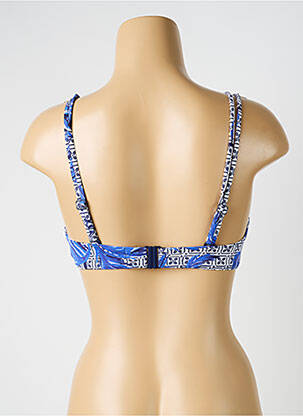 Haut de maillot de bain stretch haut soutien-gorge balconnet bleu OLYMPIA femme