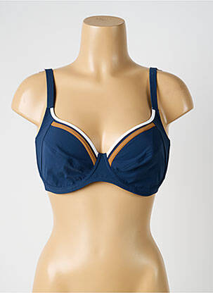 Haut de maillot de bain stretch haut soutien-gorge balconnet bleu SUNFLAIR femme