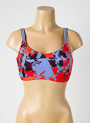 Haut de maillot de bain stretch haut soutien-gorge balconnet rouge SUNFLAIR femme
