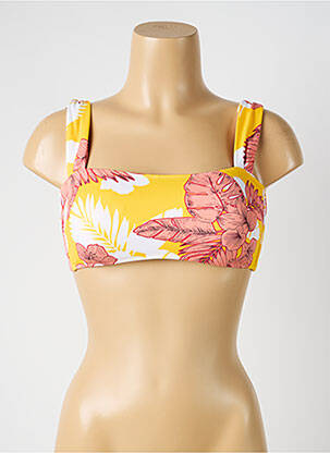 Haut de maillot de bain stretch haut soutien-gorge avec mousse de rembourrage amovible jaune OLYMPIA femme