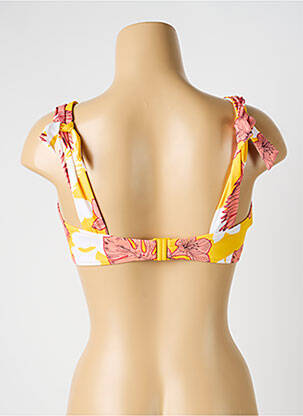 Haut de maillot de bain stretch haut soutien-gorge avec mousse de rembourrage amovible jaune OLYMPIA femme