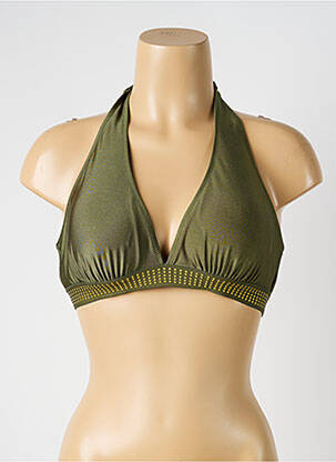 Haut de maillot de bain stretch haut soutien-gorge avec mousse de rembourrage amovible vert ADMAS femme