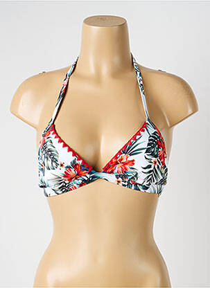 Haut de maillot de bain stretch haut triangles blanc OLYMPIA femme