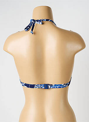 Haut de maillot de bain stretch haut soutien-gorge moulé bleu OLYMPIA femme