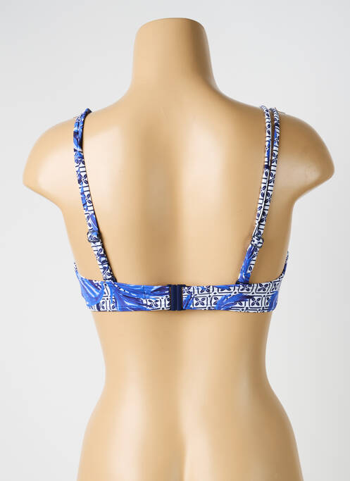 Haut de maillot de bain stretch haut soutien-gorge balconnet bleu OLYMPIA femme