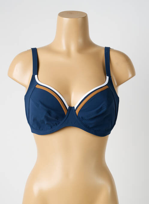 Haut de maillot de bain stretch haut soutien-gorge balconnet bleu SUNFLAIR femme