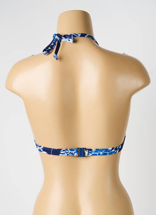 Haut de maillot de bain stretch haut soutien-gorge moulé bleu OLYMPIA femme