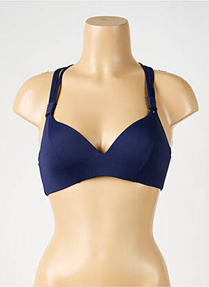 Haut de maillot de bain stretch haut soutien-gorge moulé bleu SUNFLAIR femme
