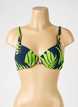 Haut de maillot de bain stretch haut soutien-gorge moulé bleu SUNFLAIR femme