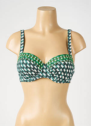 Haut de maillot de bain stretch haut soutien-gorge moulé vert SUNFLAIR femme