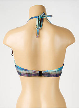 Haut de maillot de bain stretch haut soutien-gorge moulé bleu OPERA femme