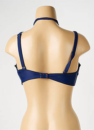 Haut de maillot de bain stretch haut soutien-gorge moulé bleu SASSA femme