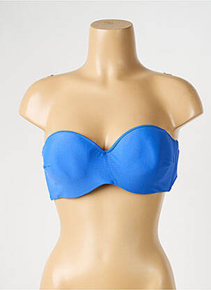 Haut de maillot de bain stretch haut bandeau bleu YSABEL MORA femme