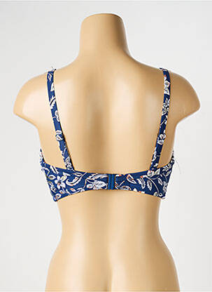 Haut de maillot de bain stretch haut soutien-gorge moulé bleu OLYMPIA femme